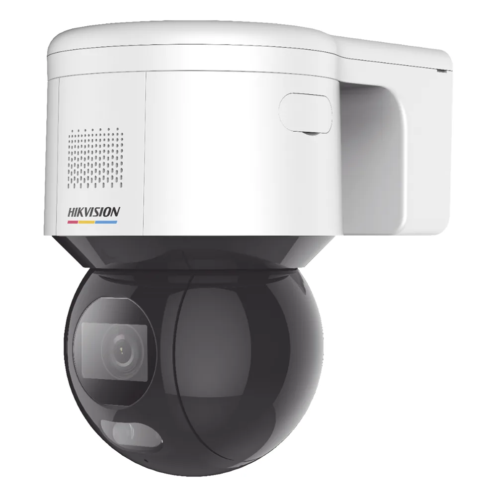 Domo PT IP 4 Megapixel / Imagen a Color 24/7 / Lente 4 mm / Luz Blanca 30 mts / Exterior IP66 / ACUSENSE (Evita Falsas Alarmas) / PoE+ / Micrófono y Bocina Integrada / WDR 120 dB / MicroSD