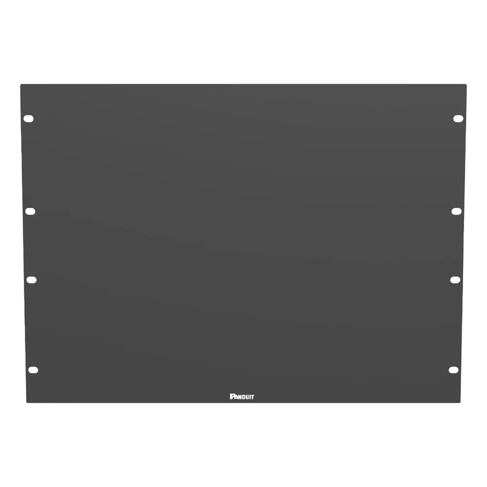 Tapa Ciega Para Rack Estándar de 19in, Plano, de Acero, 8UR, Color Negro