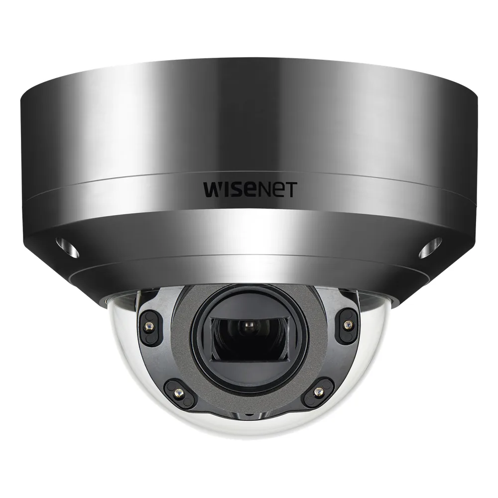 Cámara IP Tipo Domo Antivandálico 5MP de Acero Inoxidable / Lente Motorizado 3.9 - 9.4 mm / IR 50 M / WDR 120db / H.265 & WiseStream
