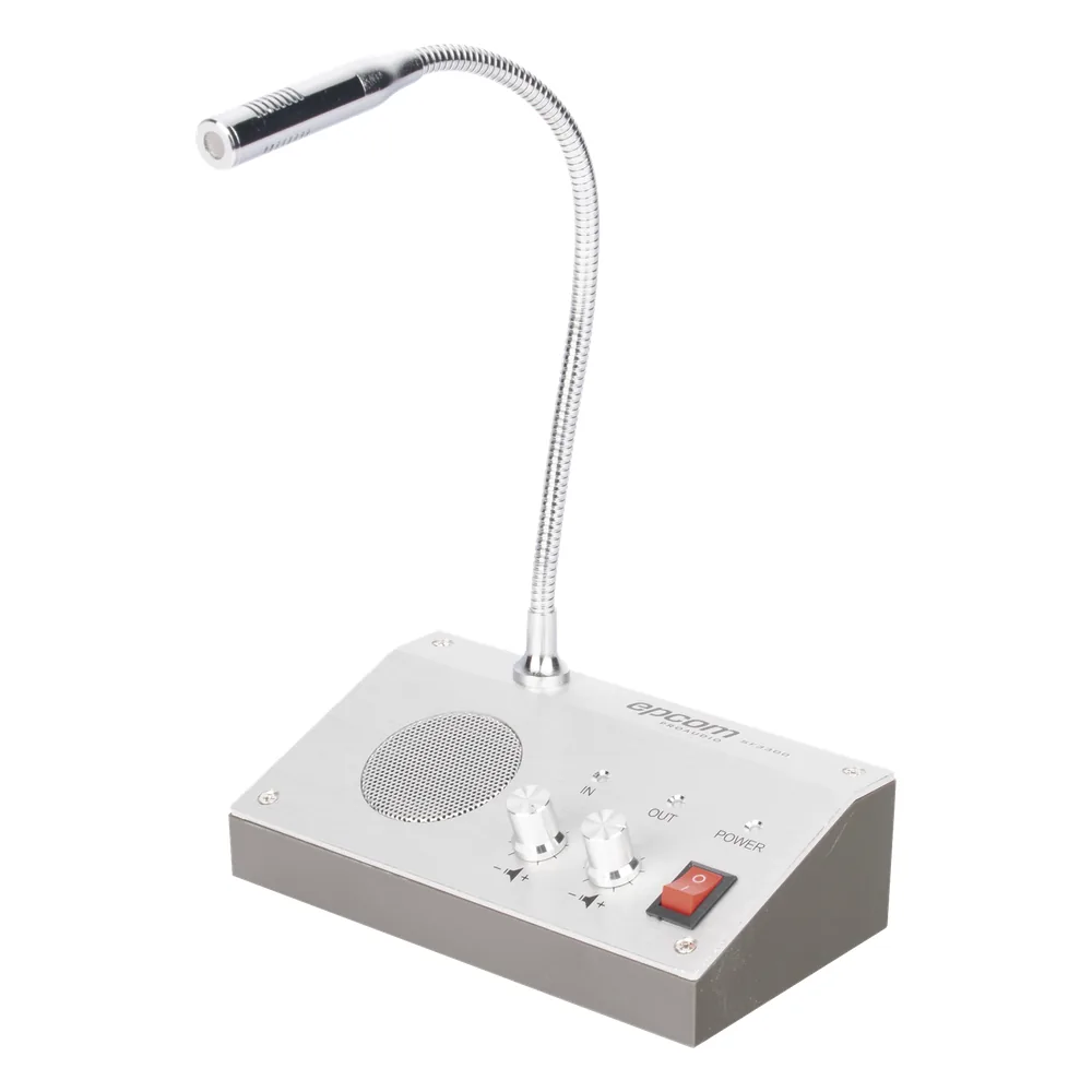 Sistema de Intercomunicación | Ideal para Ventanillas | Audio de voz de dos vías | 12V/1A 3W | Micrófono Interior + Micrófono Exterior