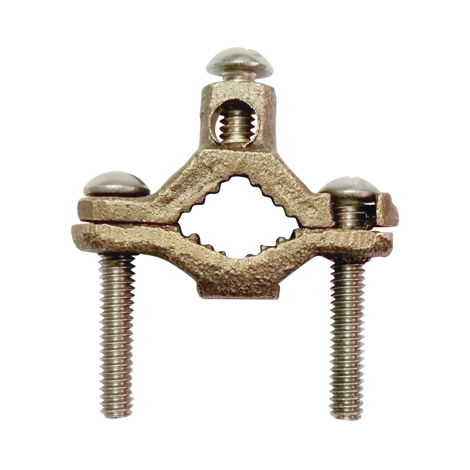 Conector Tubo a Cable / Bronce 100% / Tubo hasta 1 1/4 in / Cable 4 AWG / Aterrizaje Torres TZ / Sin Soldadura