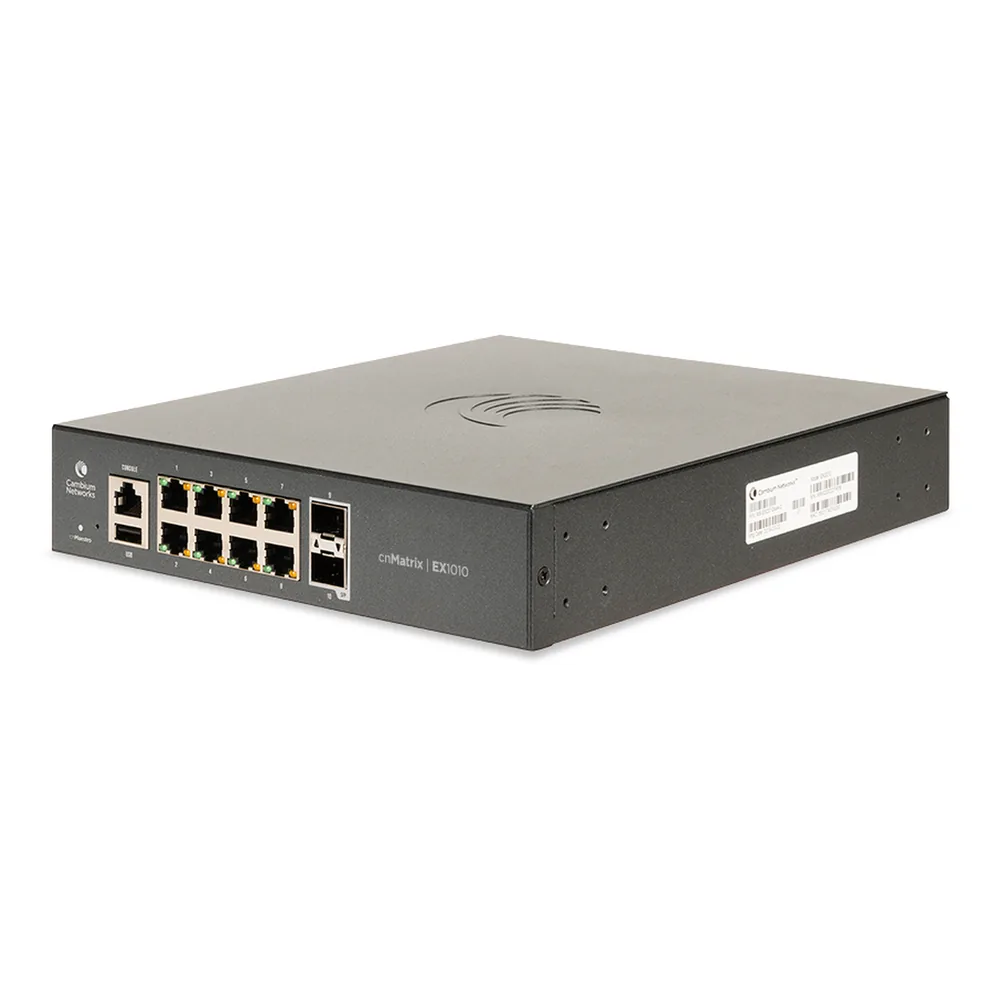 Switch cnMatrix EX1010 de 8 puertos Gigabit Ethernet y 2 SFP, Capa 2, gestión en la nube