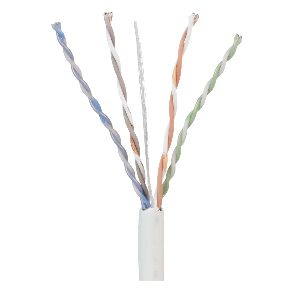 Bobina de Cable UTP 305 Metros (1000 Pies) de Cobre, TX5e, PanNet, Blanco, Categoría 5e, 24 AWG, CMP (Plenum), de 4 Pares