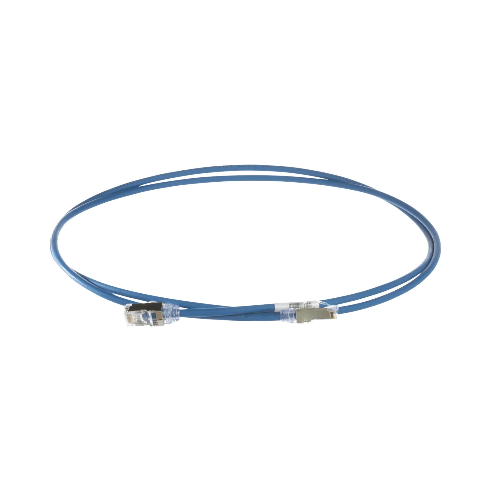 Patch Cord Cat6A, Diametro Reducido 28 AWG, Blindado S/FTP, CM/LS0H, 1.5 Metros (4.92 Pies), Color Azul