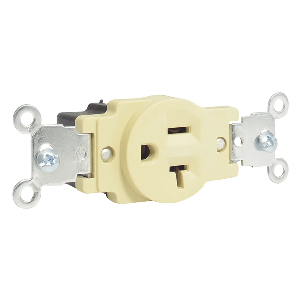 Contacto Sencillo /15 A 125V / Tapa Marfil /Base negra/ No Nema.