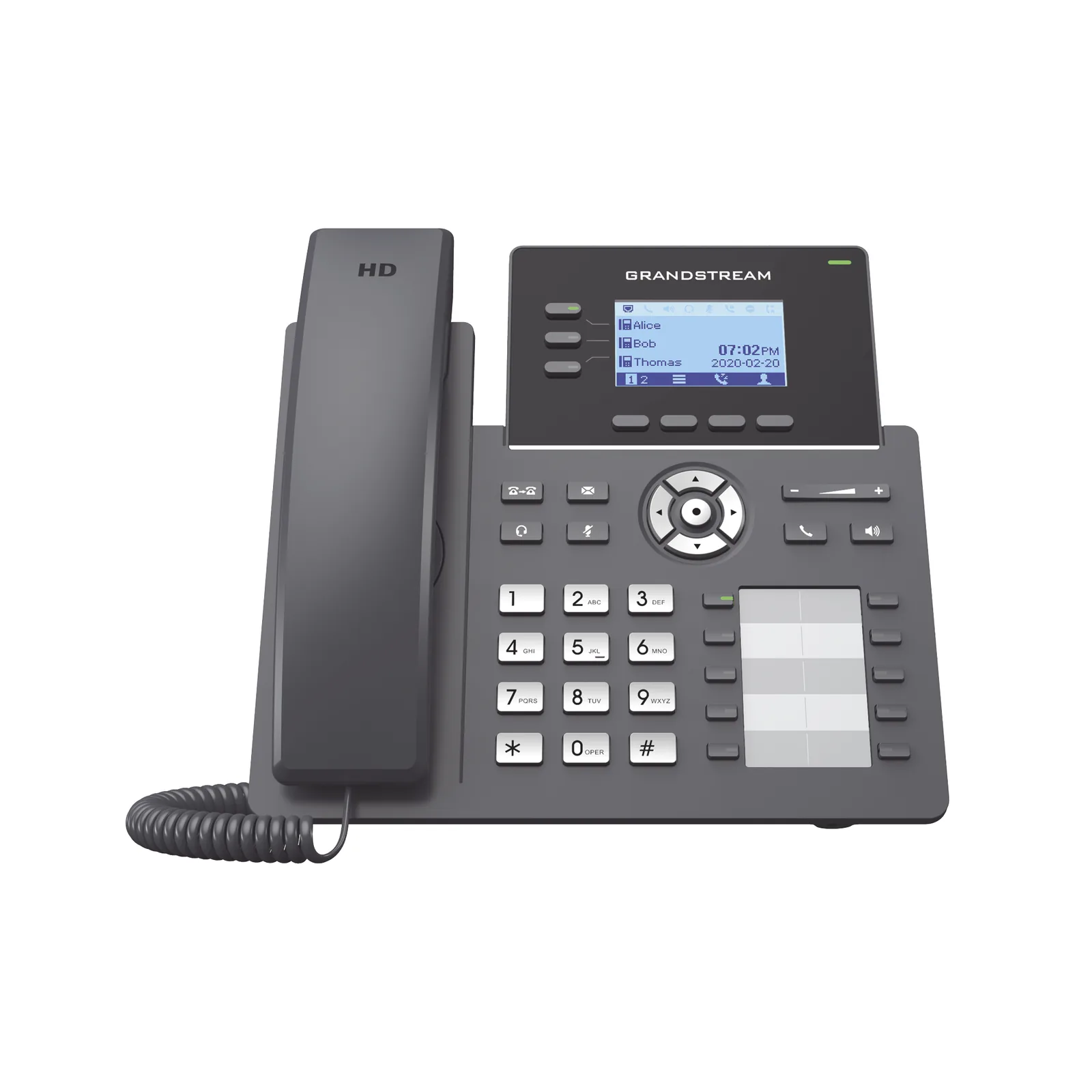 Teléfono IP Grado Operador, 3 líneas SIP con 6 cuentas, 10 botones BLF, puertos Gigabit, codec Opus, IPV4/IPV6 con gestión en la nube GDMS