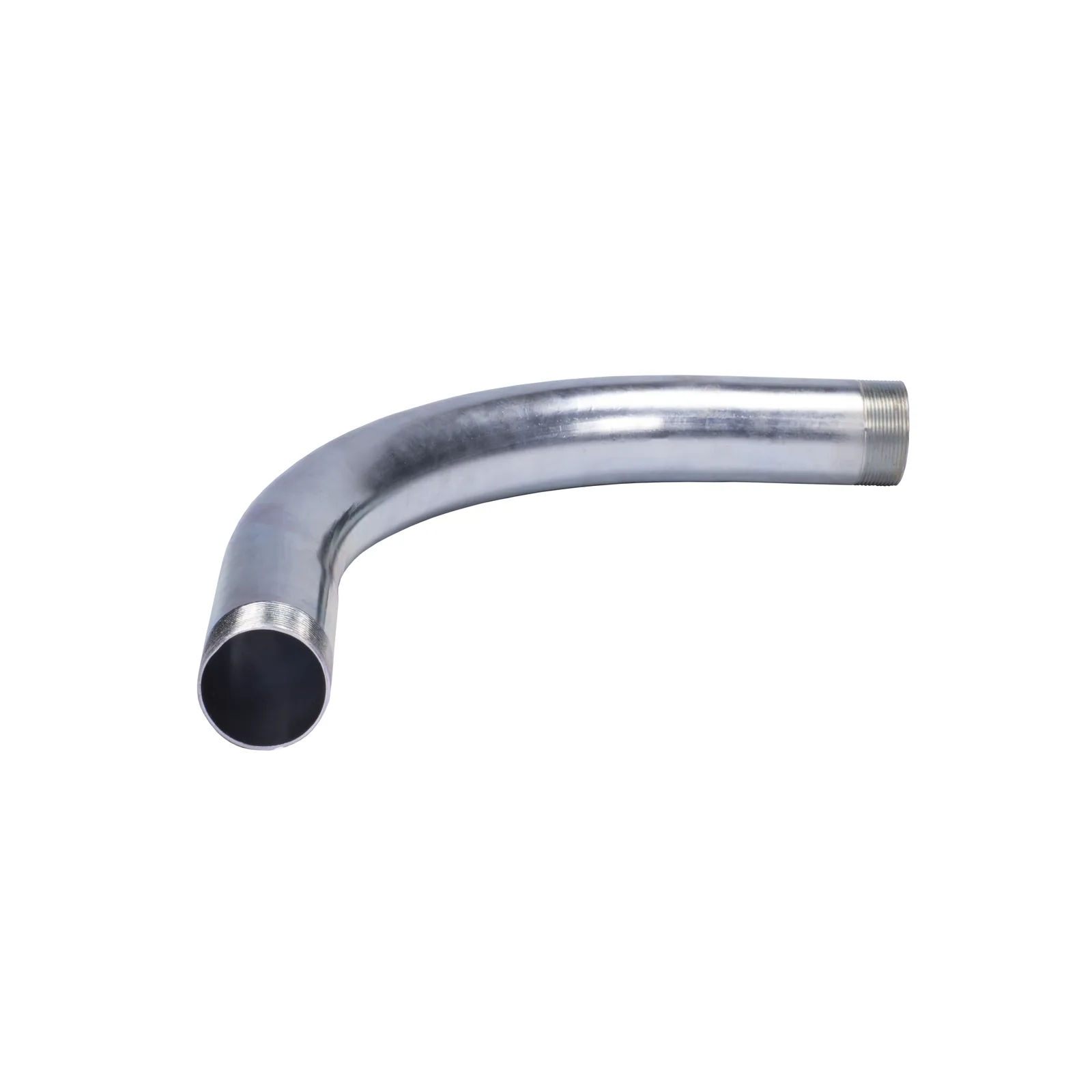 Curva/Codo de 90° de 2" (52mm) pared gruesa con rosca galvanizado etiqueta amarilla