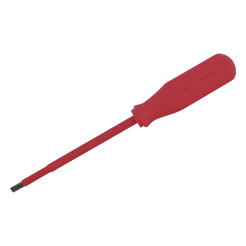 Destornillador rojo para 1000v plano de 1/4 x 5-7/8”