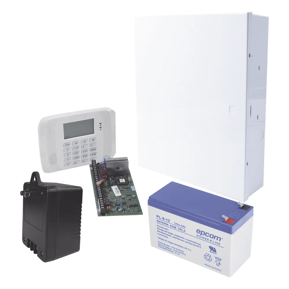 Kit de panel de alarma VISTA-48LA con gabinete, transformador y batería de respaldo de 9 Ah