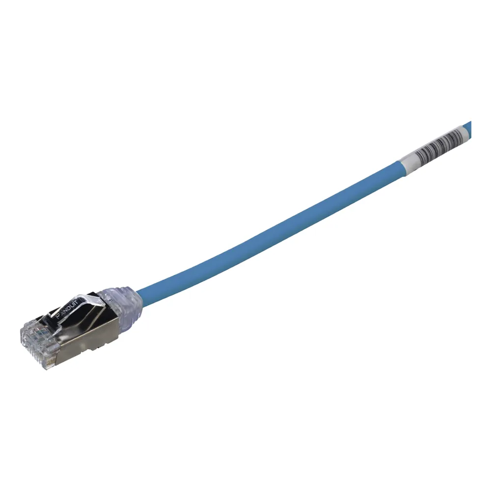 Patch Cord Cat6A, Diametro Reducido 28 AWG, Blindado S/FTP, CM/LS0H, 3 Metros, Color Azul