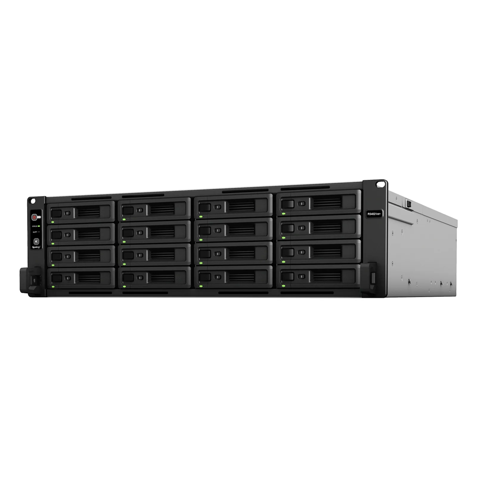 Servidor de Almacenamiento Synology RackStation RS4021xs+ | 16 Bahías | Procesador Intel Xeon D-1541 de 8 Núcleos | Memoria 16 GB Ampliable a 64 GB | RAID F1, 0, 1, 5, 6, 10 | 403,000 IOPS | 6,200 MB/s Lectura Secuencial | Energía Red