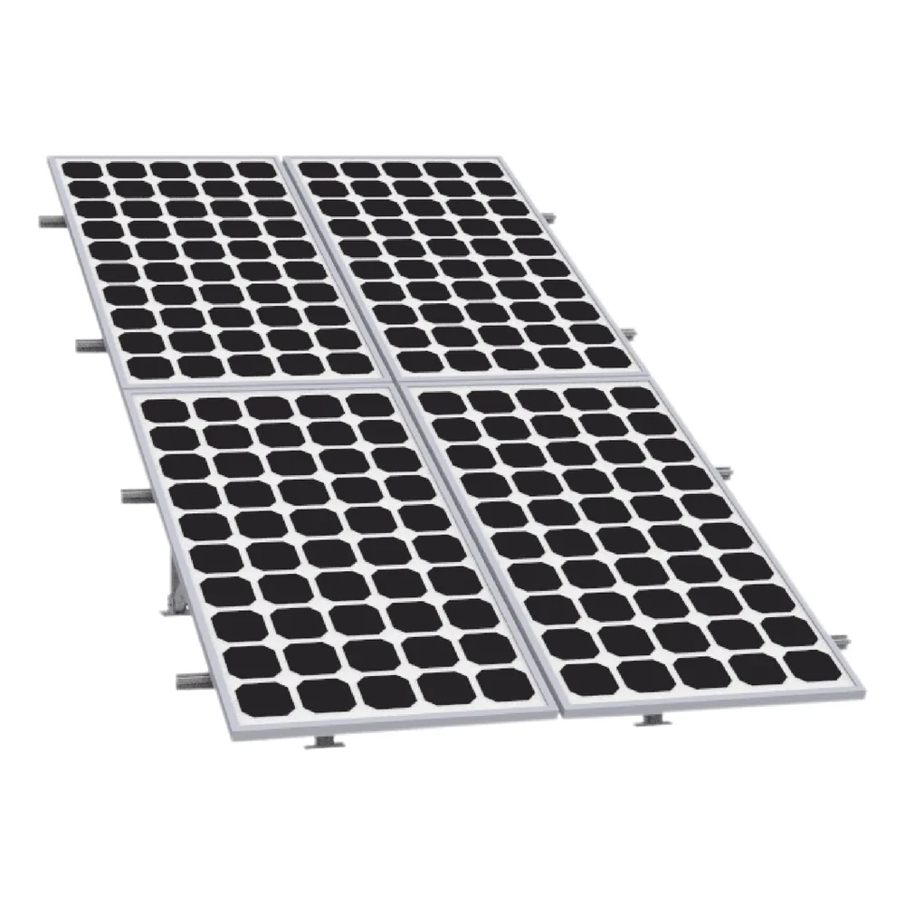 Montaje para Panel Solar, Riel de 2200mm para Módulos con Espesor de 35mm, Velocidad de Viento Máx. 136km/h