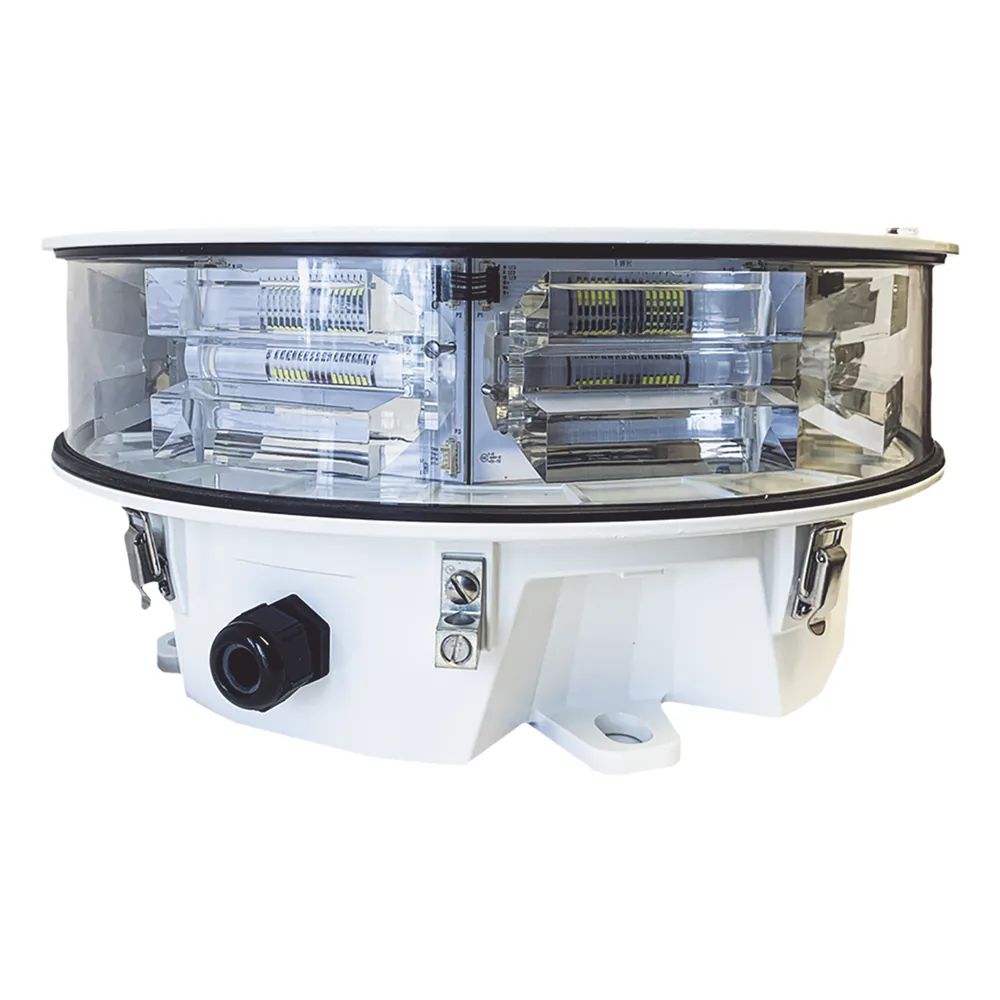 Luz de Obstáculo Lonestar FAA Media Intensidad / LED Tipo L864-L865 / 20.000 cd Blanco - 2.000 cd Rojo / Infrarrojo 246 mW/sr / Sincronización GPS Opcional / Monitoreo SNMP / Garantía 5 Años