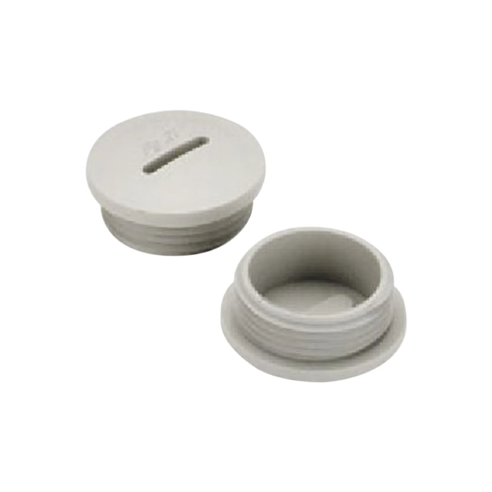 Tapón roscado de 1/2" para caja cuadrada a prueba de intemperie.