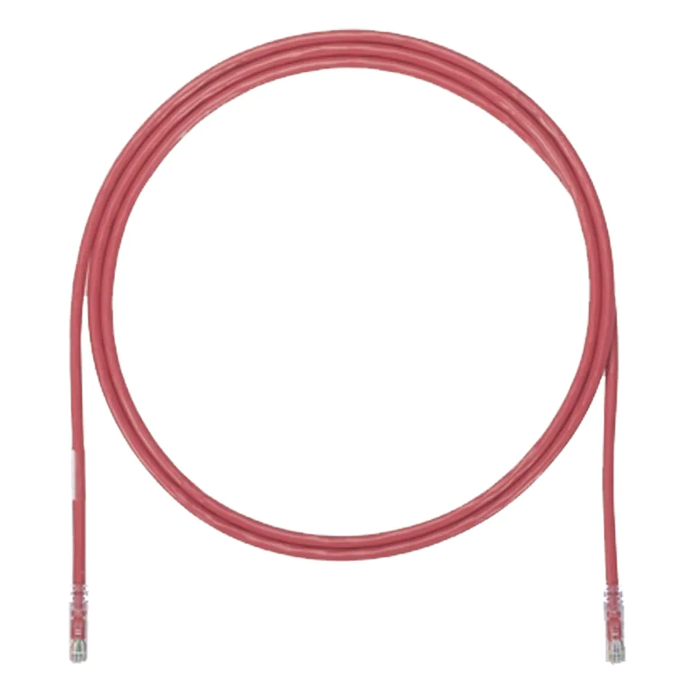Cable de Parcheo UTP, Cat6A, 24 AWG, CM, Color Rojo, 5.18 Metros (17 Pies)