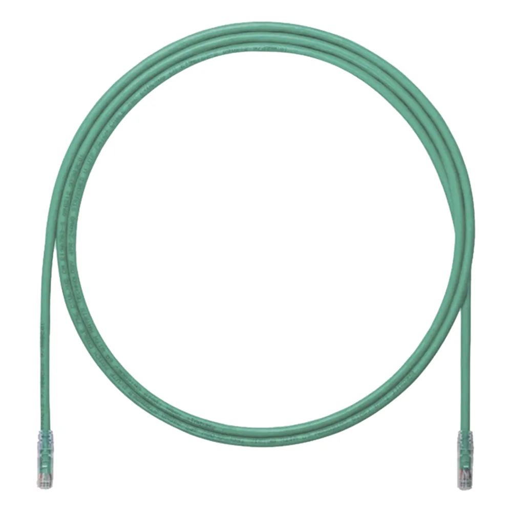 Cable de Parcheo UTP, Cat6A, 24 AWG, CM, Color Verde, 6.1 Metros (20 Pies)