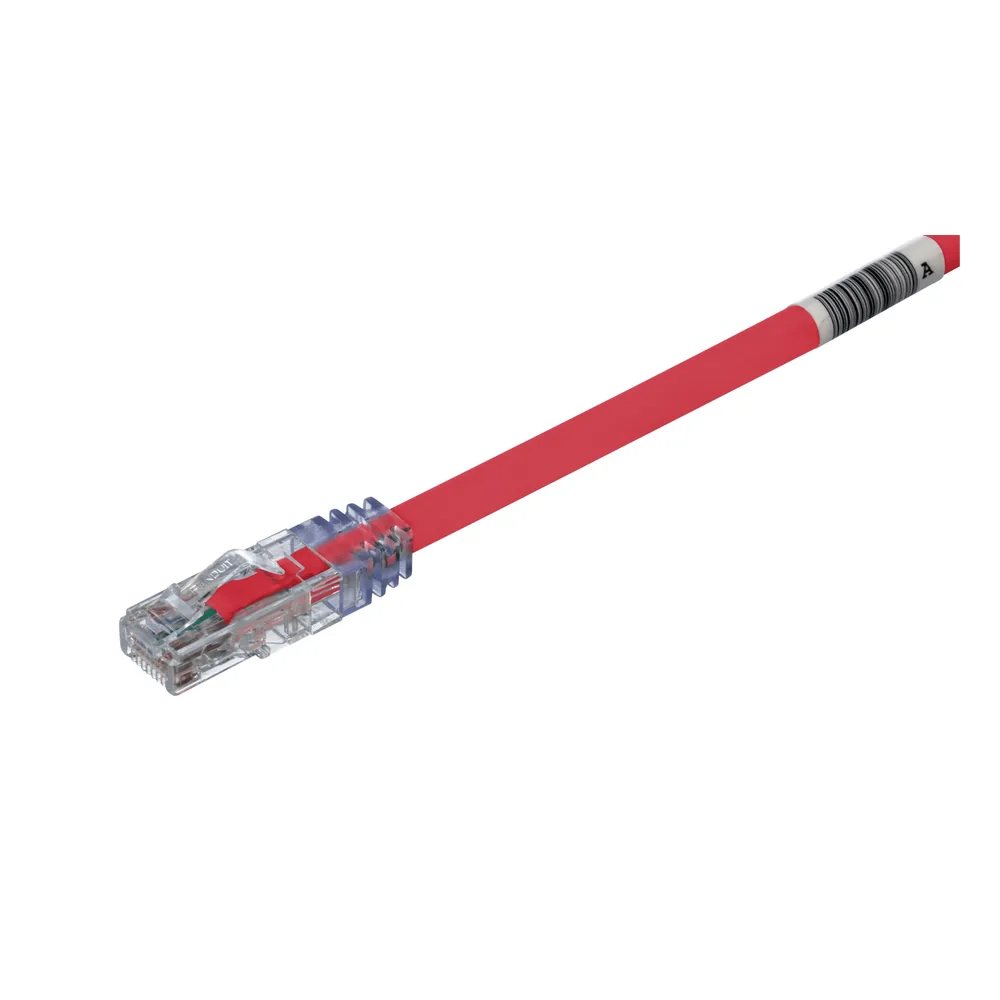 Cable de Parcheo UTP, Cat6A, 24 AWG, CM, Color Rojo, 7.62 Metros (25 Pies)