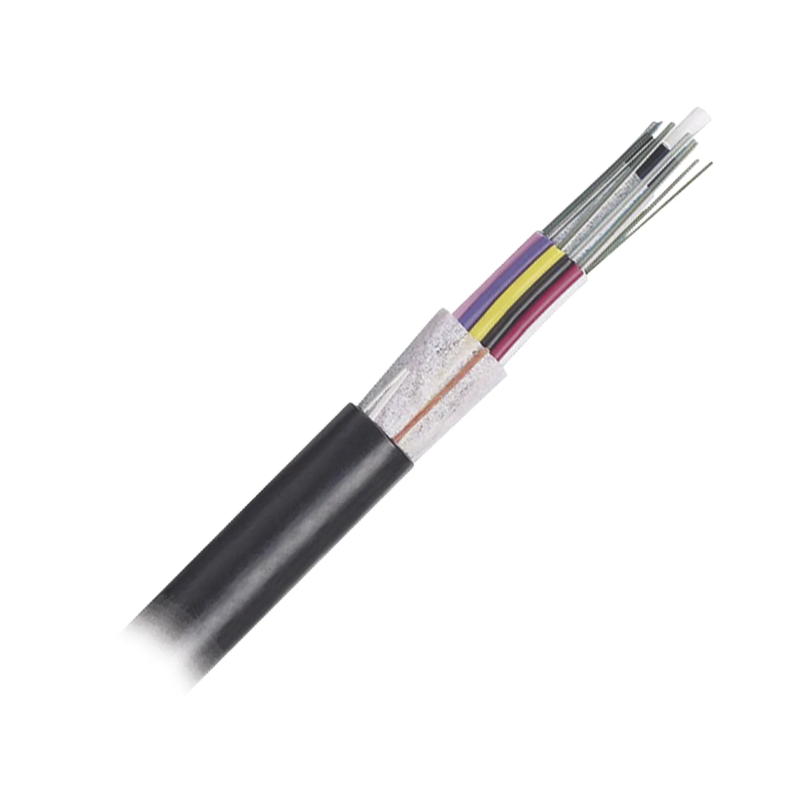 Cable de Fibra Óptica 24 Hilos, OSP (Planta Externa), No Armada (Dieléctrica), MDPE (Polietileno de Media Densidad), Multimodo OM4 50/125 Optimizada, Precio Por Metro