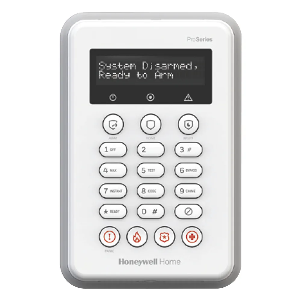 Teclado inalámbrico con pantalla alfanumérica retroiluminada para paneles ProSeries, alcance de 300 pies