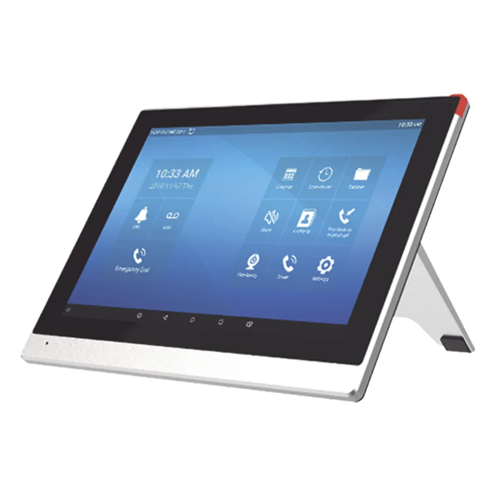 Monitor IP/SIP para interior con Android, Wi-Fi, pantalla táctil de 10.1", audio de 2 vías, PoE, 8 interfaces de entrada de alarma.