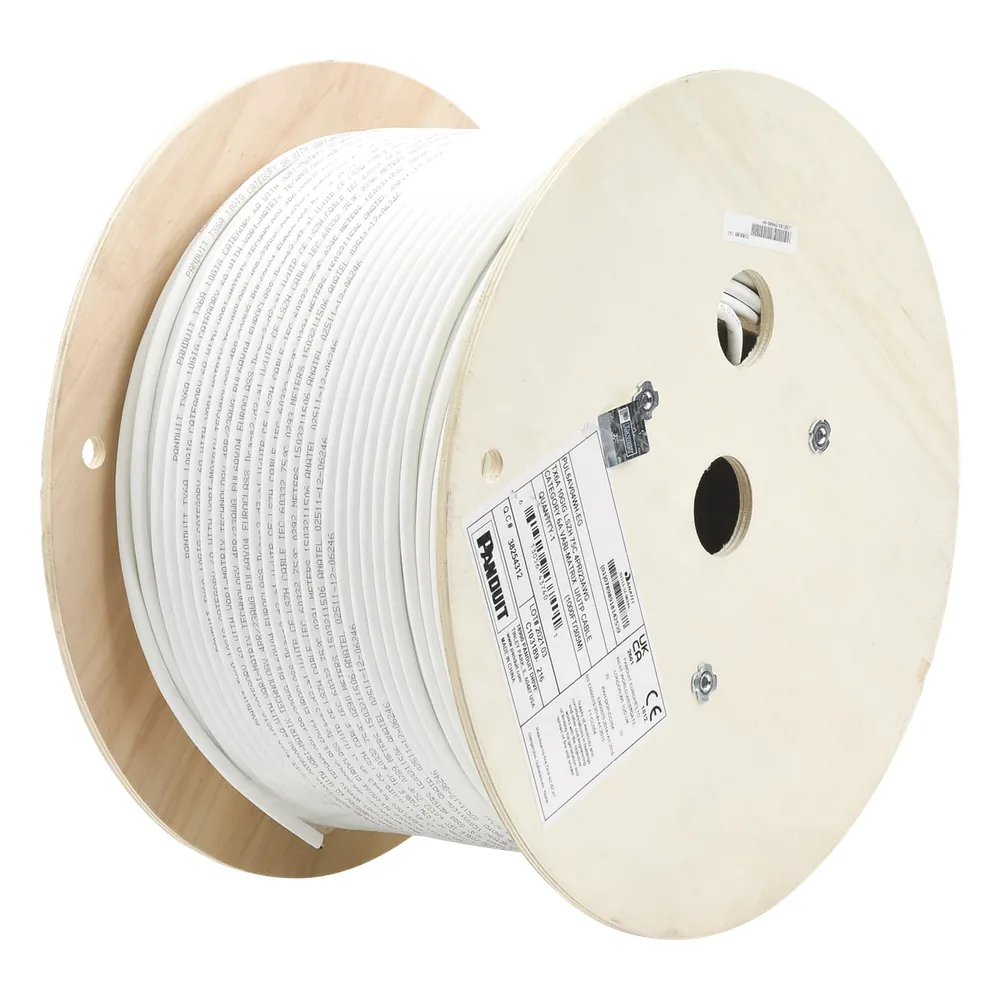 Bobina de Cable UTP de 4 Pares, Vari-MaTriX, Cat6A, 23 AWG, LSZH (Libre de Gases Tóxicos), Color Blanco, 305m