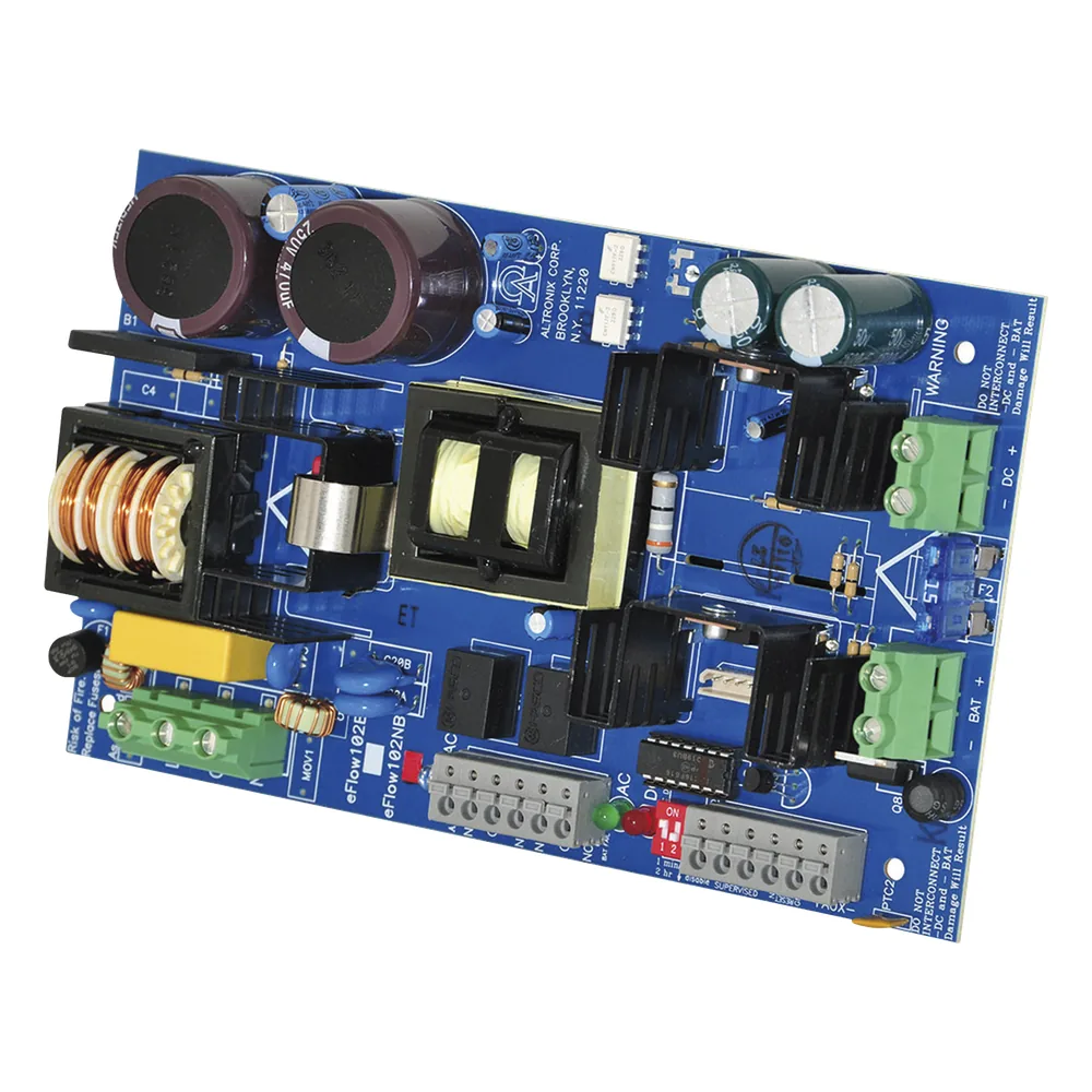 Cargador de fuente de alimentación, salida única, 12 V CC a 10 A, salida auxiliar, FAI, listo para LinQ2, 115 V CA, placa