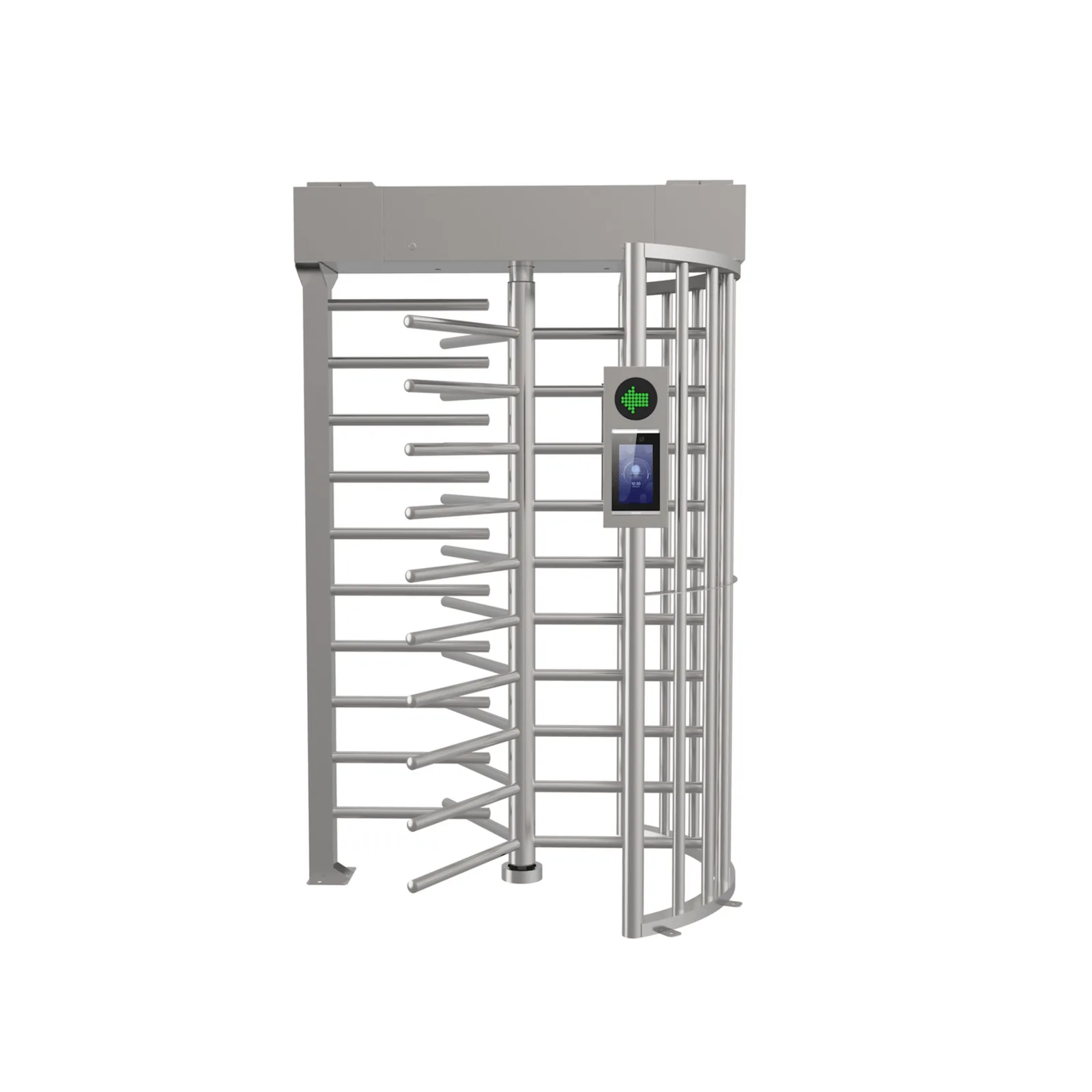 Torniquete SENCILLO (1 Carril) de Cuerpo Completo Bidireccional / Exterior / Acero Inoxidable SUS304 / 30 Personas por Minuto / Compatible con Reconocimiento Facial (Terminal no Incluida)