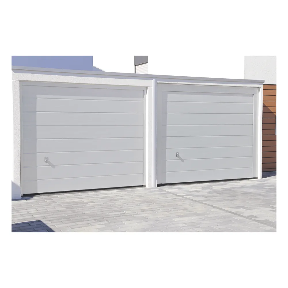 Puerta de Garage de Alta Calidad / Linea Central / Color Blanco 18X7 pies, AISLADA, Estilo Americana.