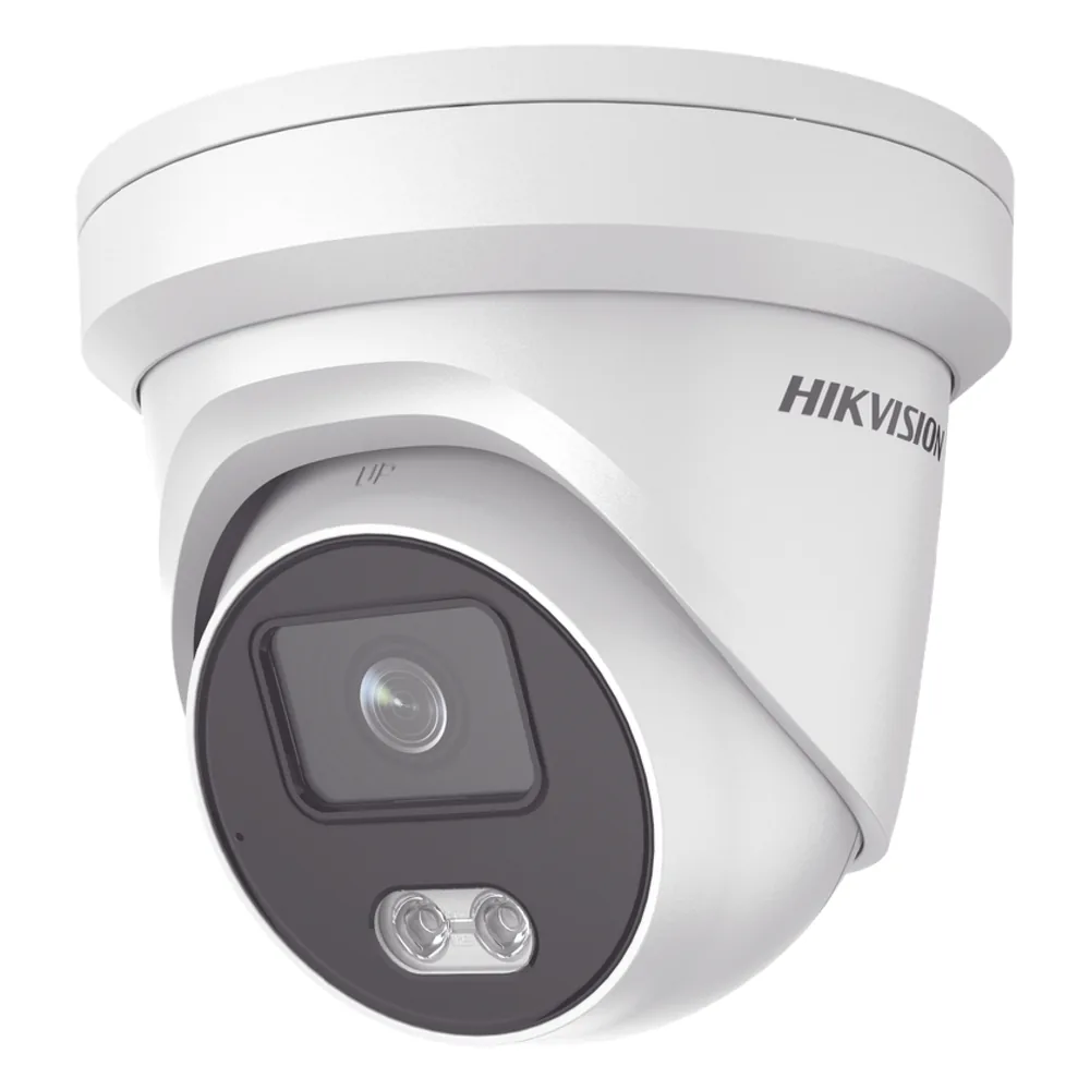Turret IP 4 Megapixel / Imagen a Color 24/7 / Lente 4 mm / Luz Blanca 30 mts / WDR 130 dB / Exterior IP67 / Micrófono Integrado / Captura Facial / Videoanaliticos (Filtro de Falsas Alarmas) / Metal / MicroSD