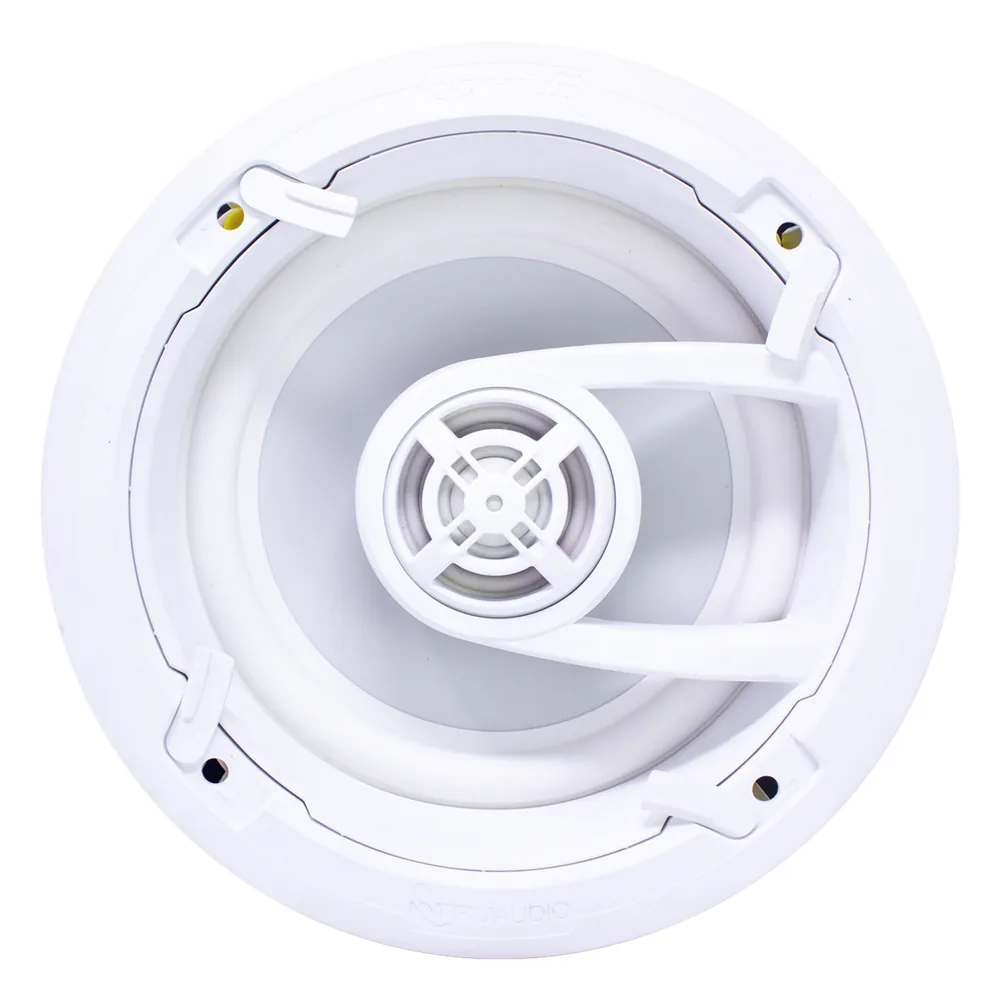 Ghost series, altavoz de 3 vías de plafón 9in, diseño trugrip sin herramientas, woofer de polipropileno blanco, 150w 8ohms