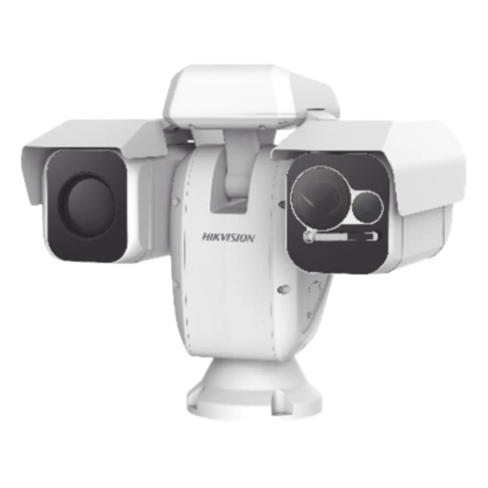 Punta de Poste IP Dual / Térmica 50 mm (384 X 288) + Óptico 40X (4 Megapixel) / 800 mts IR / IP66 / Detección de Temperatura / microSD