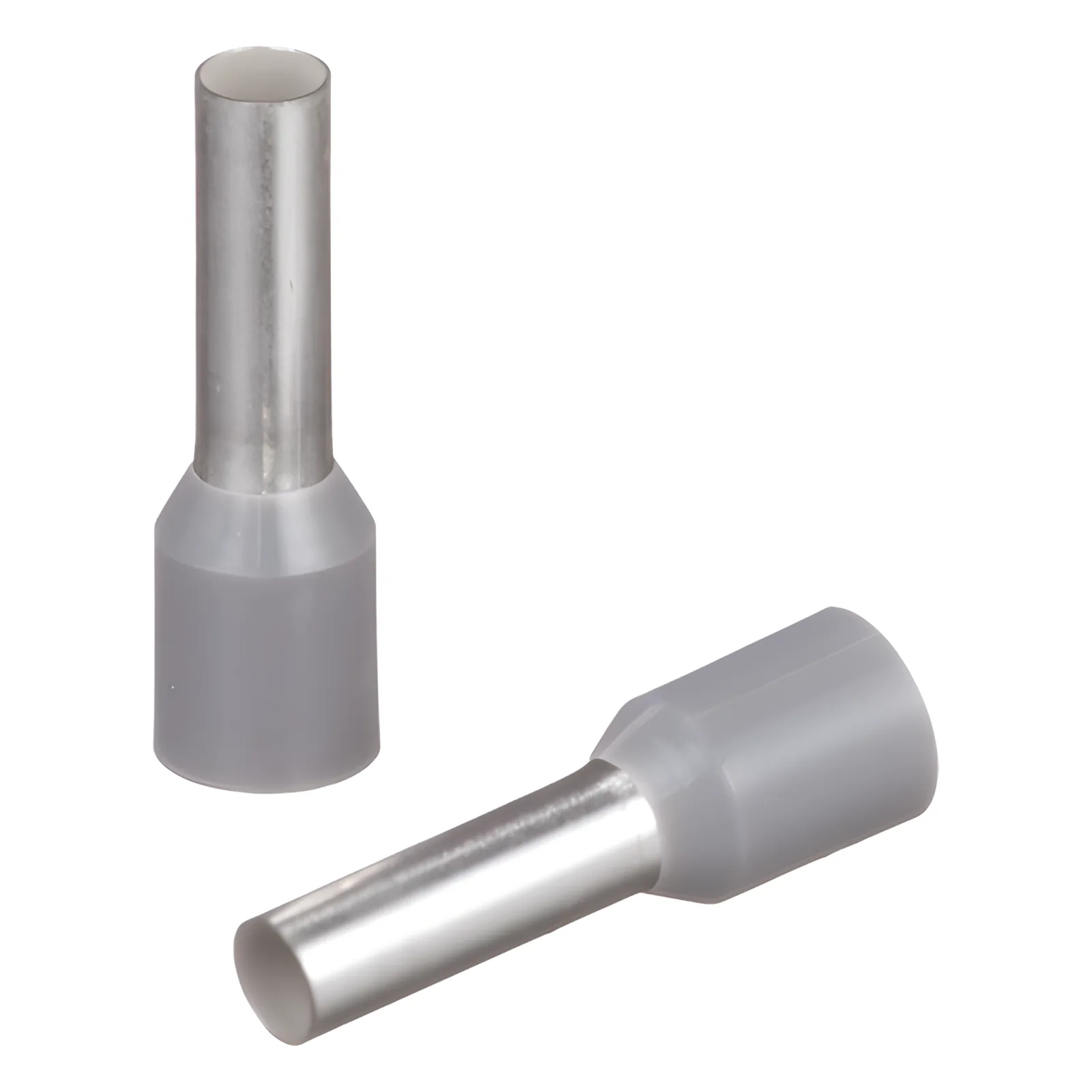 Ferrule Aislado PAN-TERM para Cable 12 AWG, Largo 17.5mm, DIN Color Gris. Paquete 500 Piezas