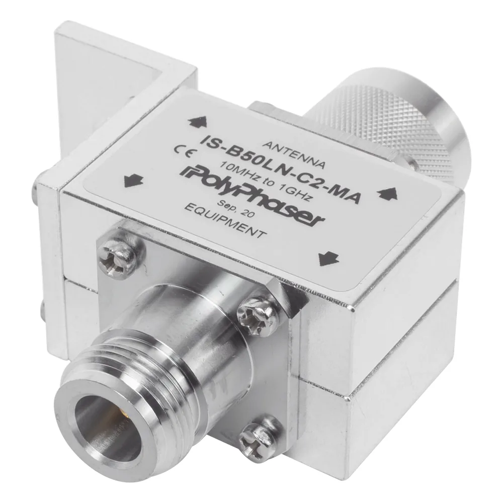 Protector RF Coaxial Para 10 a 1000 MHz Con Ceja Frontal Con Conectores N Macho y N-Hembra, 50 &Omega;