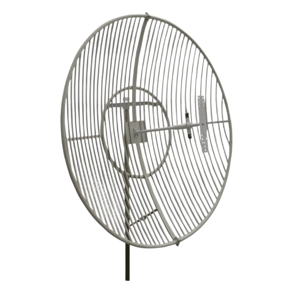 Antena Parabólica de Rejilla | 824-894 MHz | 21 dBi de Ganancia | Cubre muy bien la Banda 5 (850 MHz) Celular. Antena Donadora que se utiliza para los amplificadores de señal celular para cubrir comunidades alejadas.