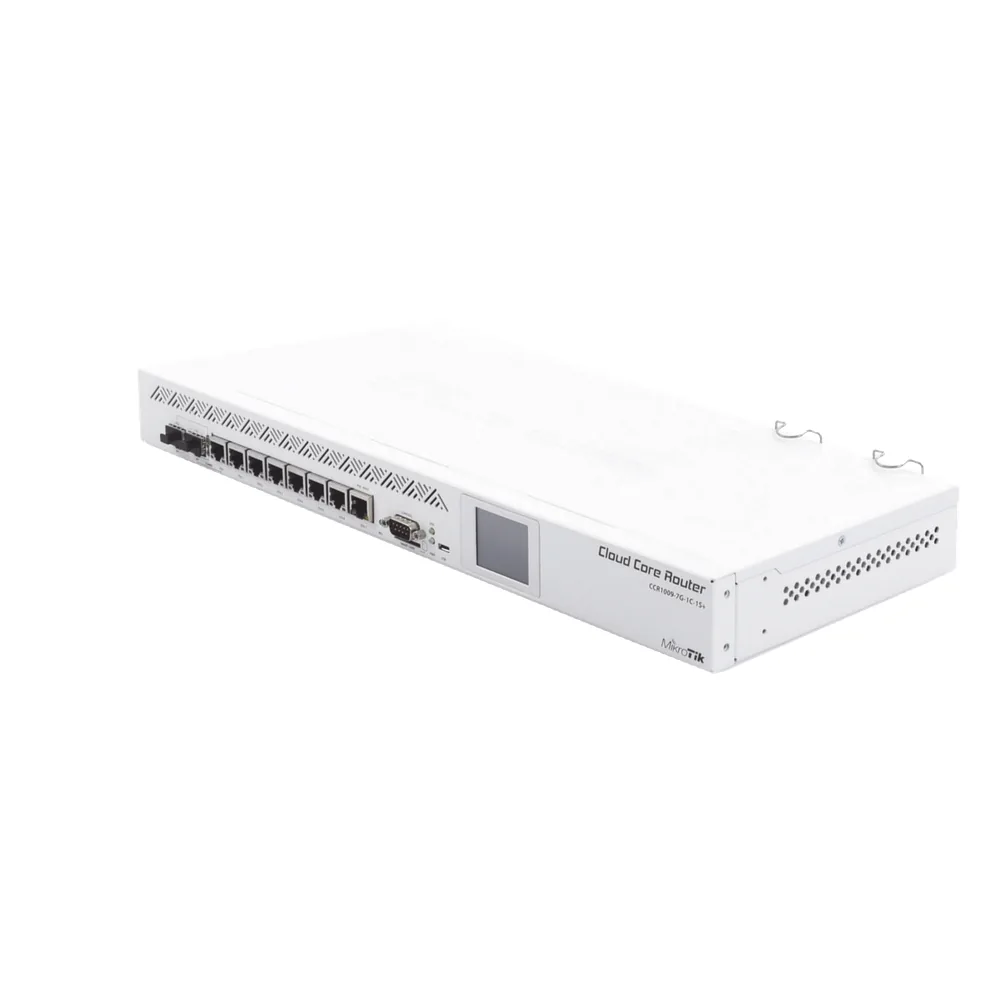 (CCR1009-7G-1C-1S+) Cloud Core Router, CPU 9 Núcleos,7 Puertos Gigabit, 1 Combo TP/SFP, 1 puerto SFP+, 2 GB Memoria