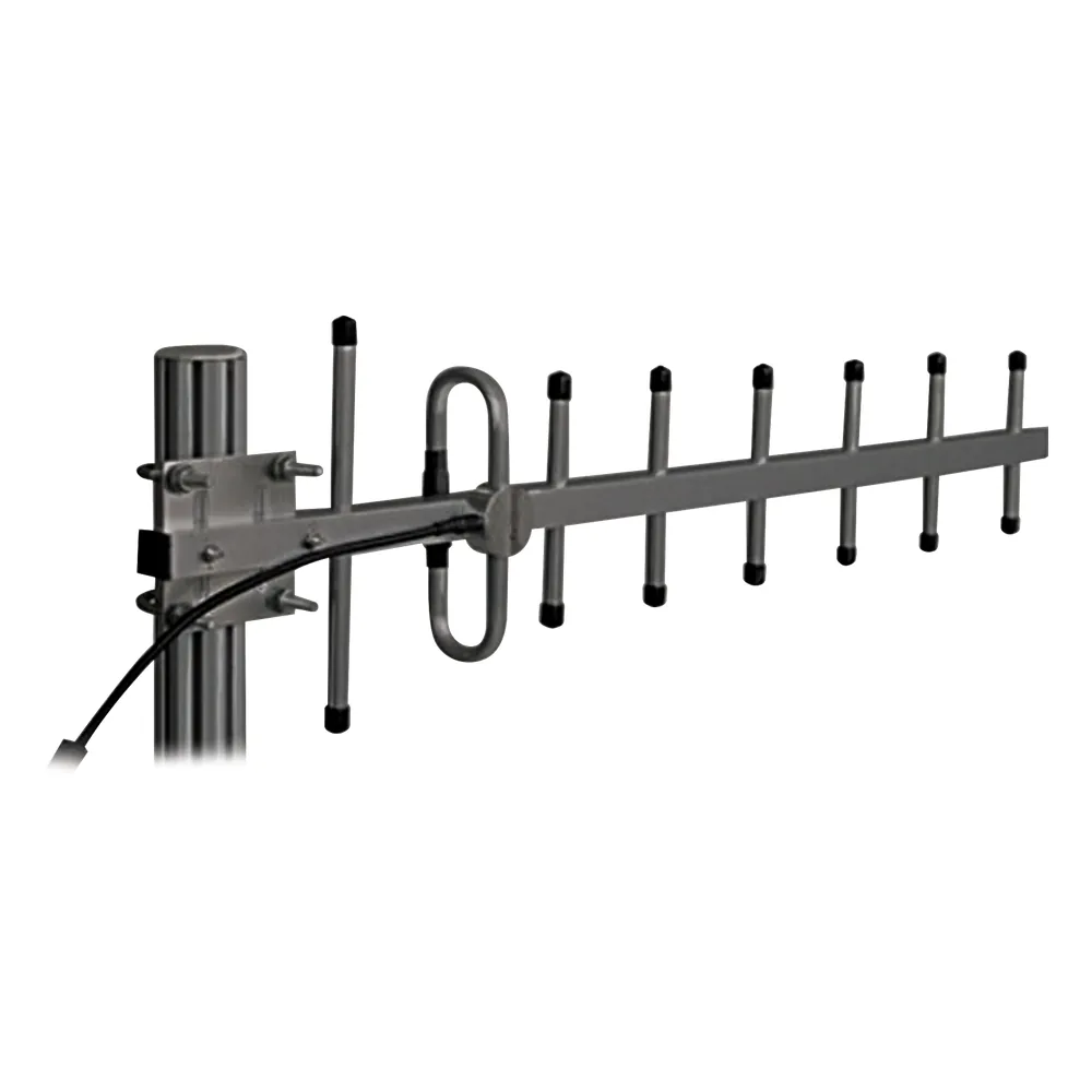 Antena Yagi 360-380 MHz, 10dB Ganancia, 7 Elementos, Anodizada en Negro, 250 Watt, N Hembra.