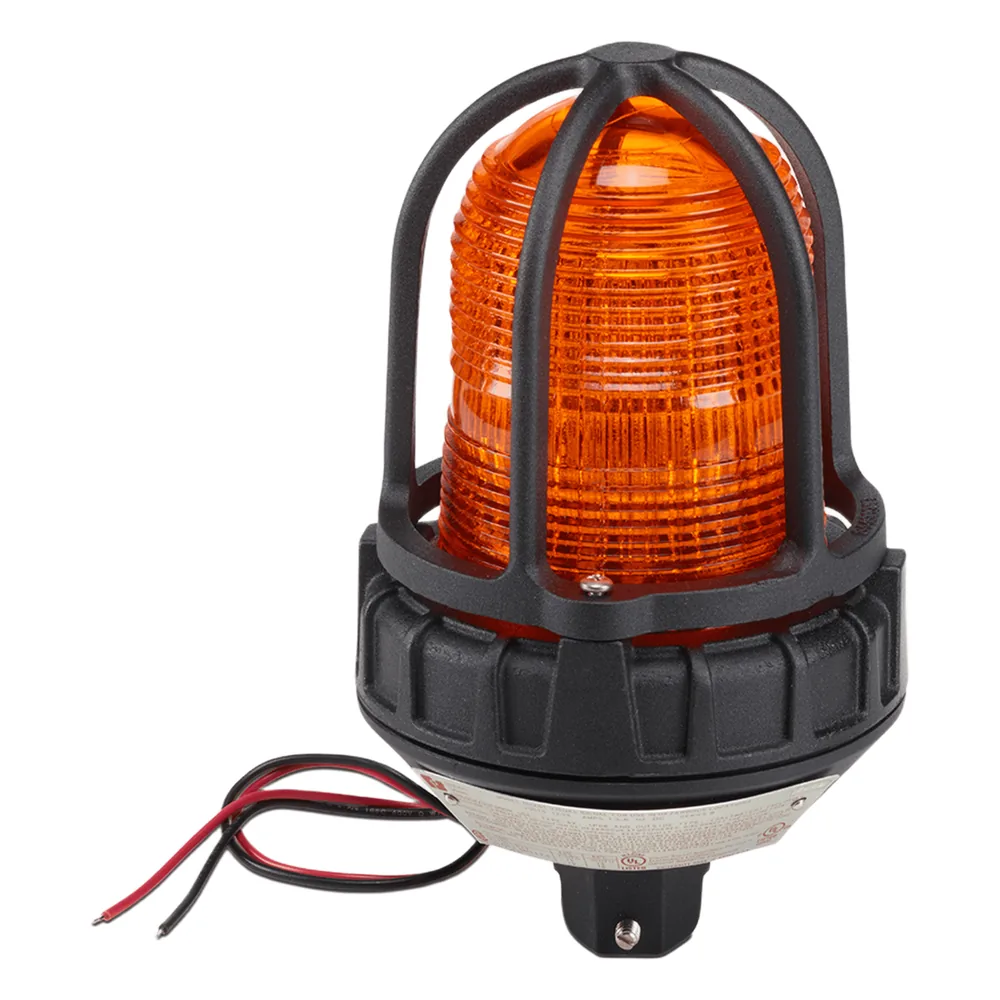 Luz de advertencia LED para ubicaciónes peligrosas, montaje tipo tubo, 24 VCD, color Ámbar