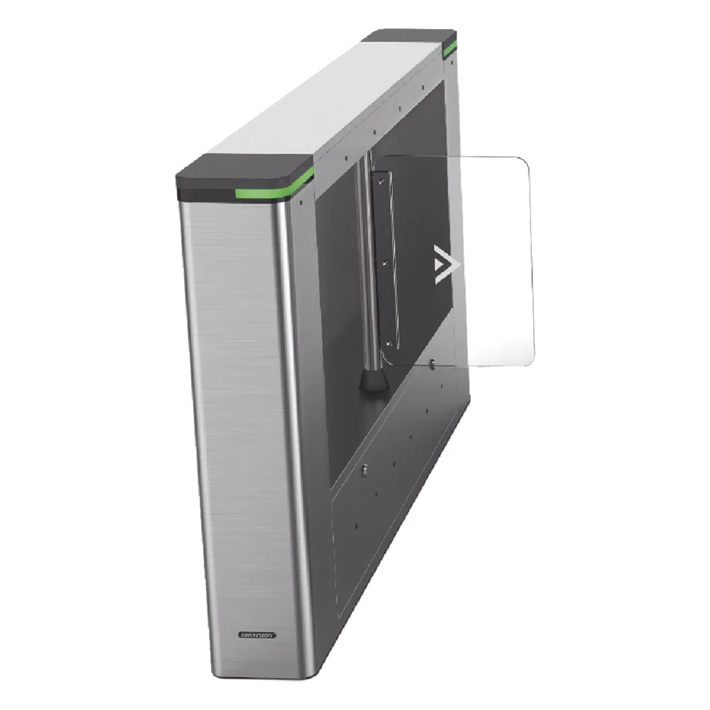 Torniquete IZQUIERDO tipo Swing para Carril de 90 cms / Incluye Lector de Tarjeta / TCP/IP / Administrable por iVMS-4200 (Requiere Torniquete Derecho) / 6,000,000 MCBF / 12 Pares de IR