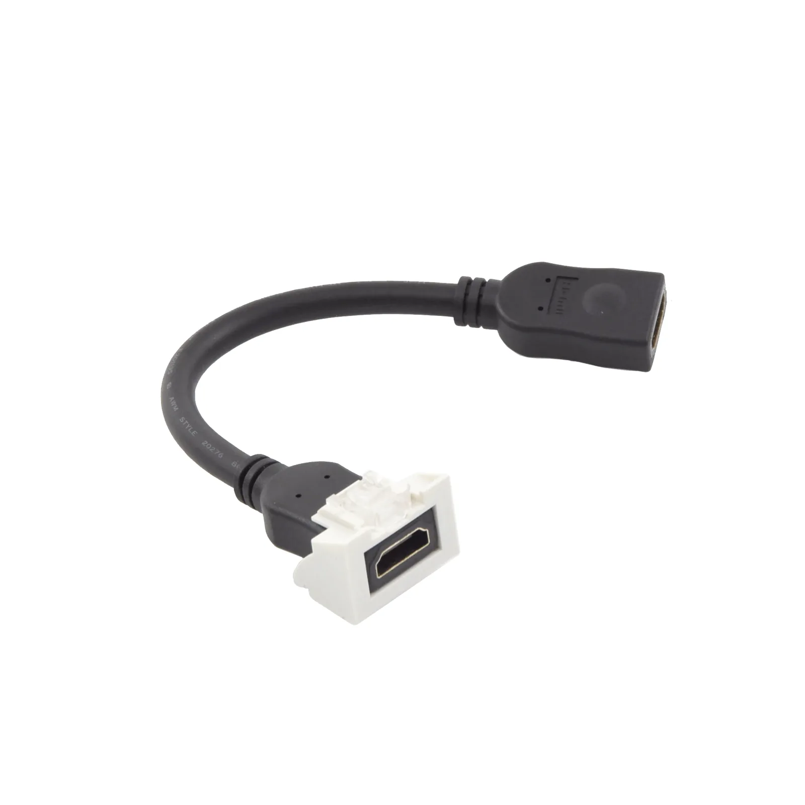 Adaptador HDMI con Pigtail Hembra-Hembra, Para Vídeo 720, 1080p, 4K UHD Compatible con Faceplates MAX Siemon de 2 Salidas, Color Blanco