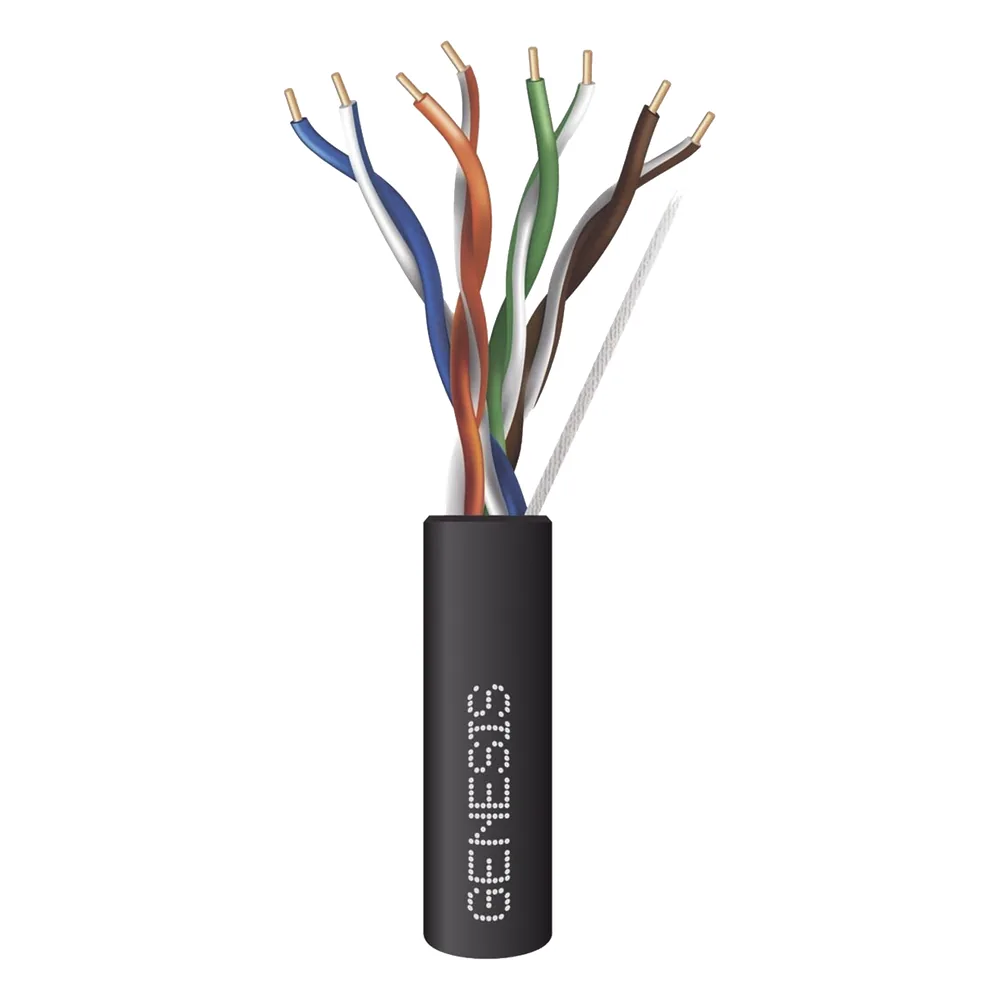 Bobina de Cable de 305 Metros (1000 Pies) / UTP Cat6 PLENUM / Color Negro / UL, CMP SPNLS / Probado a 350 MHz / Aplicaciones de CCTV / Redes de Datos / IP Megapixel / Control RS485