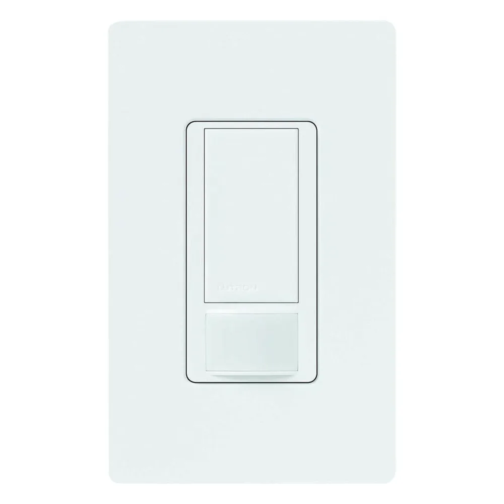 Apagador Maestro con sensor de ocupación PIR y tecnología XCT, 6 A para cualquier carga de iluminación de 120 a 277 V y ventilador, unipolar o 3 vías, color snow