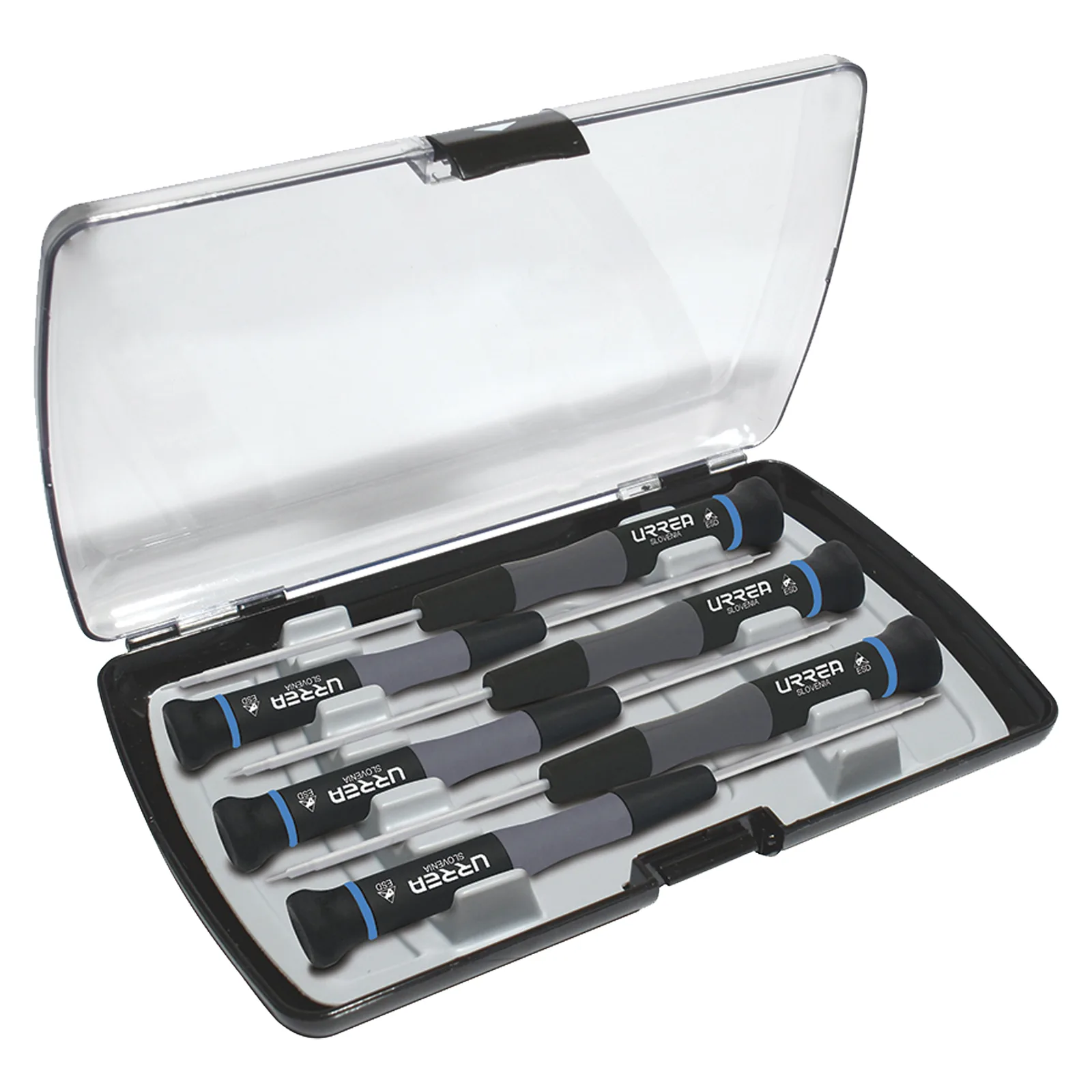 Juego de 6 destornilladores ESD torx en caja plástica de precisión
