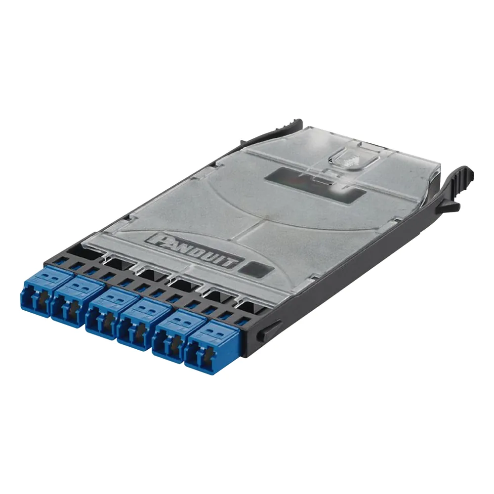 Cassette HD Flex de Empalme Por Fusión, Con 6 Puertos LC Duplex (12 Fibras), Para Fibra Monomodo OS2, Color Azul