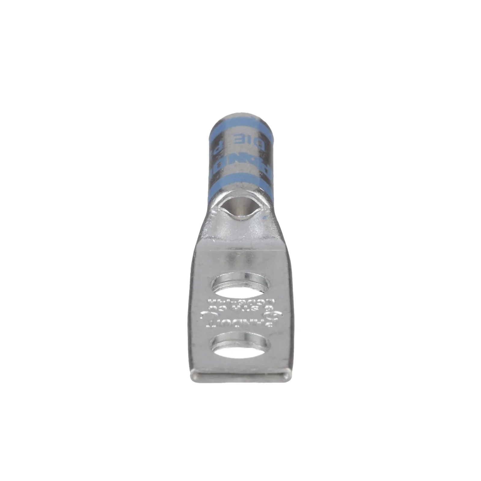 Zapata de compresión LCD6-14A-L para cal. 6 Awg, Doble barreno para tornillo prisionero de 1/4, Espaciado de orificio 16mm, 1 Pz