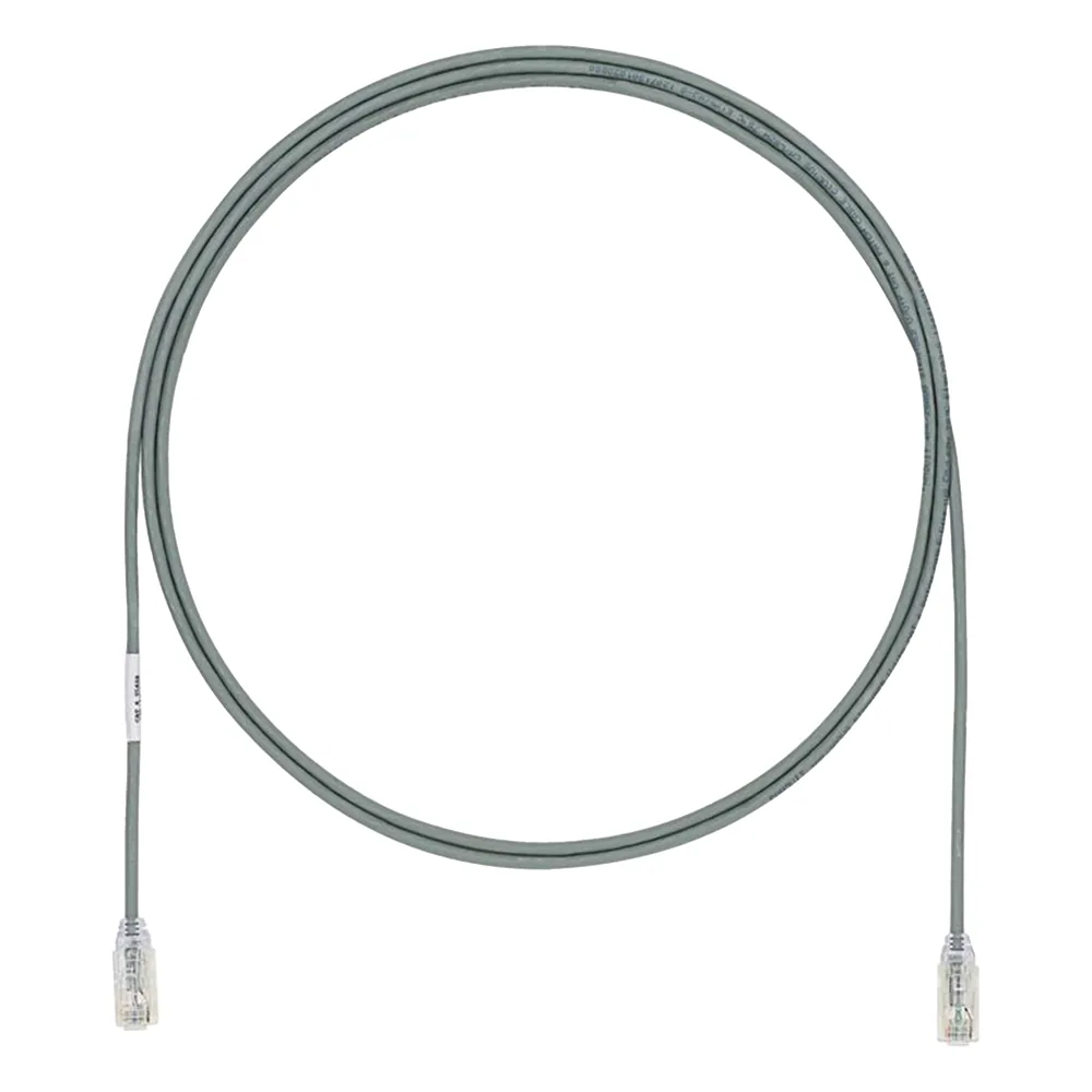 Cable de Parcheo UTP Cat6A, CM/LSZH, Diámetro Reducido (28AWG), Color Gris, 19.81 Metros (65 Pies)