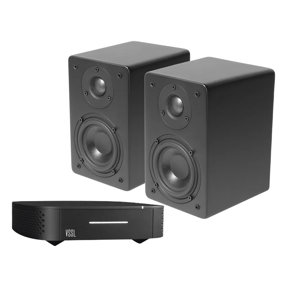 Kit Amplificador VSSL de 1 Zona + Altavoz De Estantería Color Negro De TruAudio