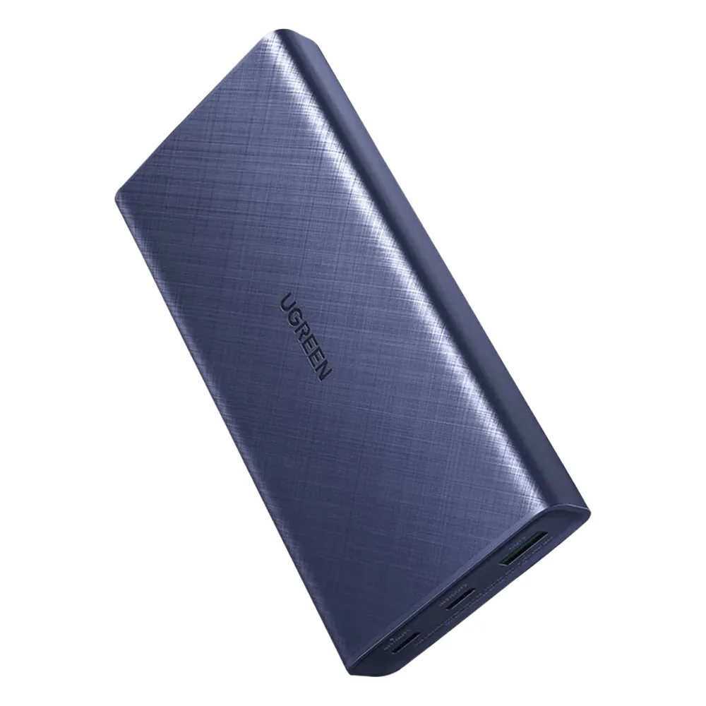 Batería Portátil para Dispositivos USB / 20000mAh / PD45W / Carga Rápida para Entrada y Salida / Dual Tipo-C Hembra + USB-A hembra / Celdas de batería ATL / Color Azul