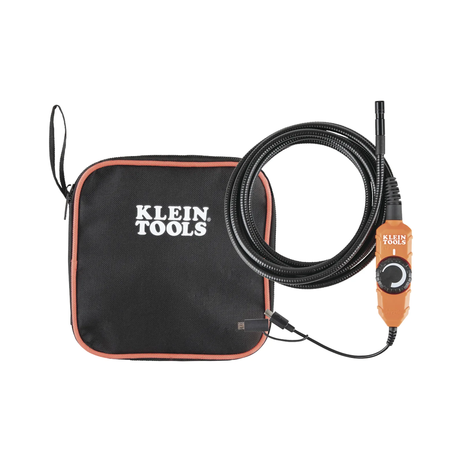 Cámara Boroscopio de Inspección con Conexión para Dispositivos Android®. Cuello de Cisne Blindado de 10' (3 m) y 6 Luces LED