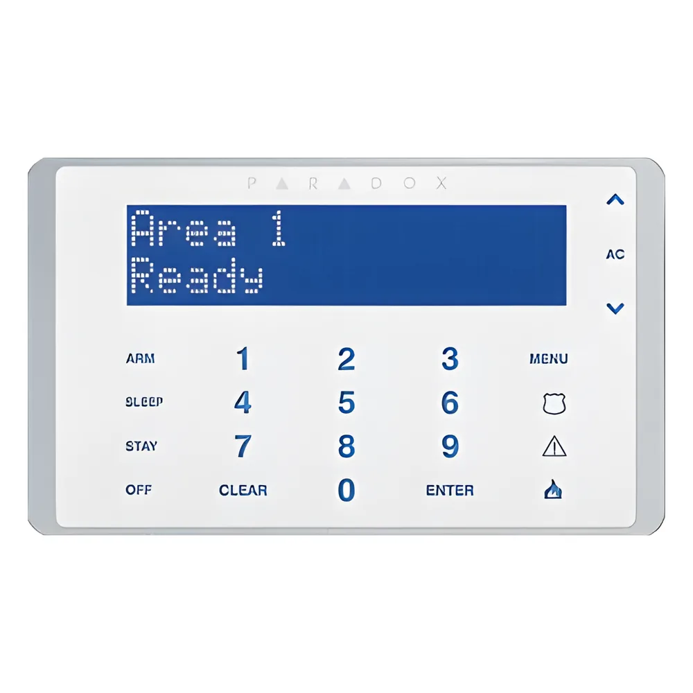 Teclado alfanumérico táctil con entrada de zona pantalla Azul de 32 caracteres