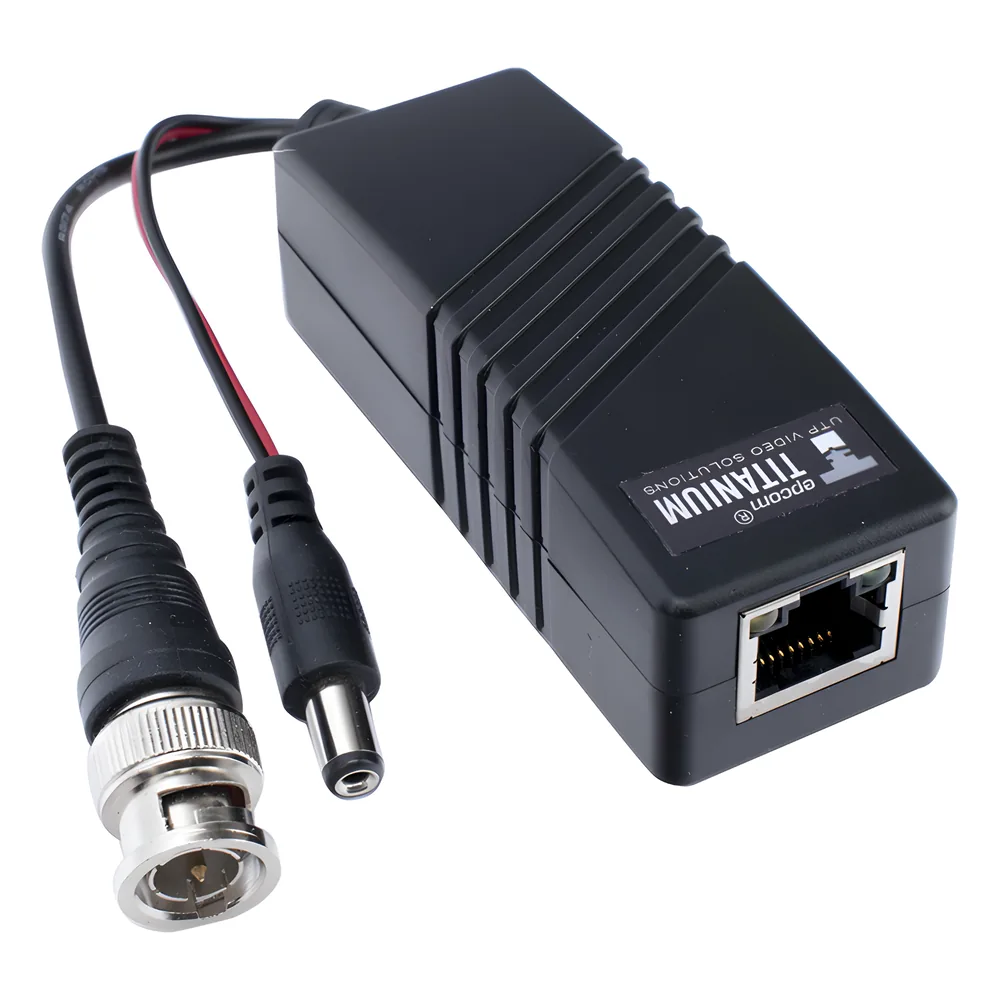(TRANSCEPTOR) TRANSMISOR ACTIVO para Kits KITTT4PVTURBOX, KITTT8PVTURBOX, KITTT16PVTURBOX y KIT-TT16PVTURBOX-RX / Regula el voltaje de 36 Vcc a 12Vcc / HD-TVI/CVI/AHD/CVBS / Se instala del lado de la cámara.